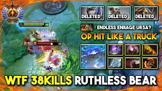 WTF 38KILLS RUTHLESS BEAR CARRY Ursa With Endless Enrage Ability OP Hit Like Truck 7.35d DotA 2