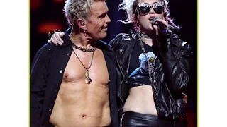 Miley Cyrus] Performs ] Rebel Yell] with Billy Idol]  at iHeartRadio Music Festival  [ photos ]