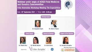 AOGD Webinar - Fetal Anomalies Workshop Meeting the Expectations | 10th September 2021