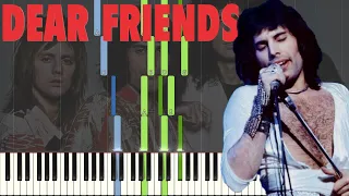 Queen - Dear Friends Piano Tutorial - As Played by Queen