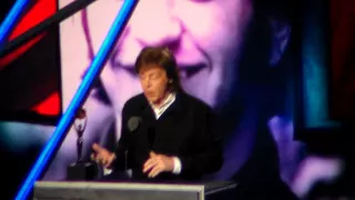 Paul McCartney inducting Ringo Starr to Rock and Roll Hall of Fame 2015 4/18/15