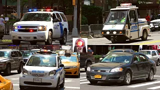 NYPD Police Car Compilation Responding sirens + Unmarked Car + Smart Car and Fed Law Enforcement