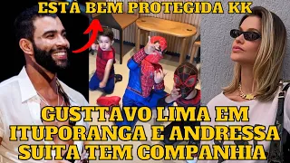 Gusttavo Lima em Ituporanga-SC e Andressa Suita tem COMPANHIA e PROTEÇÃO em Goiânia com a mãe e irmã