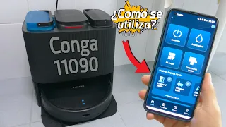 COMO FUNCIONA el ROBOT Conga 11090 con FREGADO 📱Conexión WiFI APP y como limpiar