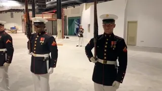 The USMC Silent Drill Platoon In Action.