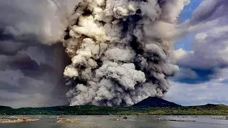 Taal Volcano Eruption ALERT LEVEL 4: raining Rocks and Sulfur to near Cities