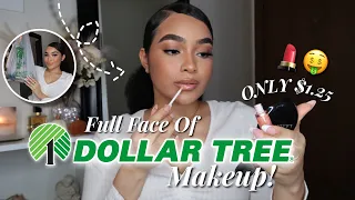 FULL FACE OF DOLLAR TREE MAKEUP 🤑 $1.25 MAKEUP YOU NEED TO TRY!