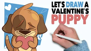 Let's Draw a Valentine's Puppy + My Shape Challenge Picks!: iPad & Procreate Tutorial & Free Brushes
