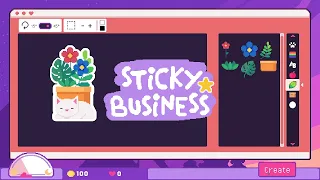 Cute Sticker Shop Game | Sticky Business Gameplay (No commentary)