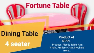 plastic dining table set | Fortune table with caliber chair | 4 seater | plastic Table
