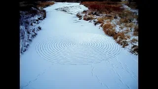 How mysterious Snow Circles are made - Snow crop circle formation