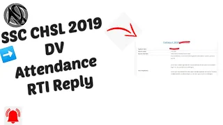 SSC CHSL 2019 DV ATTENDANCE RTI REPLY |