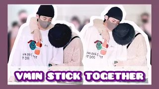 Taehyung and Jimin Stick Together | BTS VMIN Moments