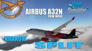 MSFS 2020 - AIRBUS A32N **fbw mod** KRAKÓW - SPLIT*new* - RNAV VISUAL APP. RW 23&DRIFT VATSIM