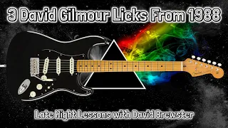 3 David Gilmour Licks From 1988