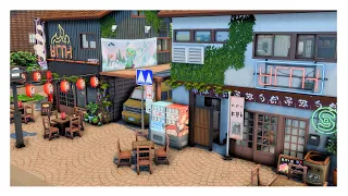 Японский бар + Круглосуточный магазин || Строительство NO CC [The Sims 4]