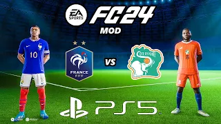 FC 24 FRANCE - CÔTE D'IVOIRE | PS5 MOD Ultimate Difficulty Career Mode HDR Next Gen