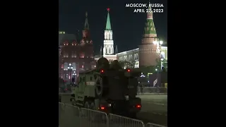 Russian military hardware on Moscow streets for May 9 parade rehearsal