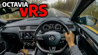 SKODA OCTAVIA vRS 2.0 TDI - POV TEST DRIVE & REVIEW (UK)