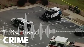 Cars on fire, Molotov cocktails, a knife. Listen to radio traffic of Raleigh police officer shooting
