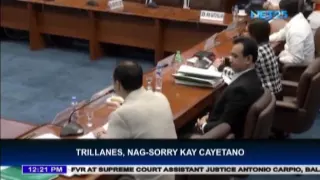 Senator Trillanes apologizes to Senator Cayetano