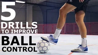 5 Individual Drills to Improve Tight Space Control | Five Ball Mastery Exercises For Footballers