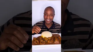 ASMR NIGERIAN FOOD EATING SOUNDS || FUFU MUKBANG WITH OGBONO SOUP