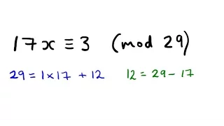 Solve a Linear Congruence using Euclid's Algorithm