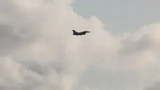 F16's shooting at conrfield range Vlieland