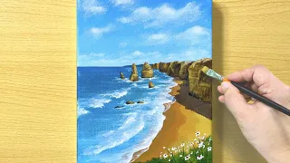 Seascape Painting / Acrylic Painting / STEP by STEP - 281 / 바다풍경 아크릴화