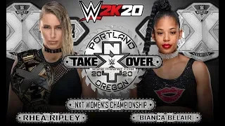 WWE NXT TAKEOVER PORTLAND RHEA RIPLEY BIANCA BELAIR WWE 2K20