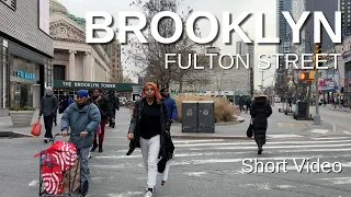 NEW YORK CITY Walking Tour [4K] - BROOKLYN - FULTON STREET (Short Video)