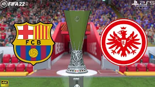 FIFA 22 PS5 | Barcelona Vs Frankfurt Ft. Aubameyang, Torres, Dembele, - UEFA Europa League Final 4K