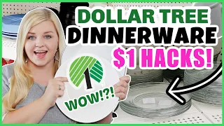 10 *NEW*  DOLLAR TREE DINNERWARE HACKS | Genius $1 Dollar Tree DIYS