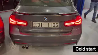 BMW 330e exhaust sound after installing cat less downpipe & Viezu tune!