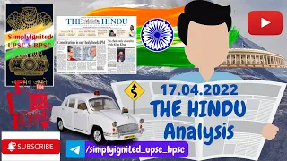 || 17.04.2022 - THE HINDU analysis || Current Affairs and Motivation ||