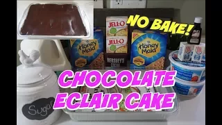 NO BAKE CHOCOLATE ECLAIR CAKE RECIPE | EASY & YUMMY 🍰