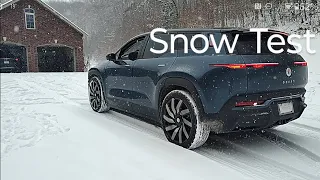 Fisker Ocean Snow Traction Test Earth, Fun, and Hyper Modes