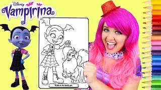 Coloring Vampirina & Wolfie the Dog Coloring Page Prismacolor Pencils | KiMMi THE CLOWN