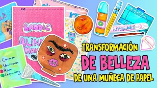 Maquillaje para muñecas de papel || Tutorial de maquillaje y cuidado de la piel