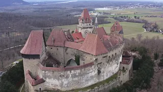 Beautiful calming drone footage of castles with classical music by Debussy