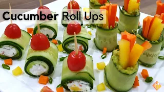 How to make Cucumber Rolls - Low Carb Party Snacks - Finger Food - Quick and Easy Recipes