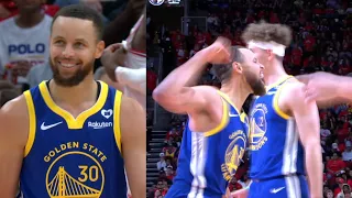 STEPH FINALLY GETS FOUL CALL! GOES CRAZY & LAUGHS HYSTERICALLY! CELEBRATES! YELLS "BOUT D*NM TIME