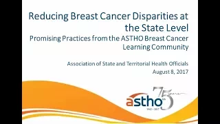 Reducing Breast Cancer Disparities at the State Level