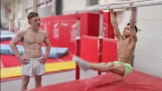 HEAD TO HEAD GYMNASTICS CHALLENGE WITH 13 YEAR OLD ** Super Strength**