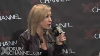 Hannah Ford at the Drum Channel booth - NAMM 2010