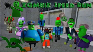 9 ZOMBIE Speed Run Escape Mr Funny, AniTron, Siren Cop, Carnival, Castle, Grumpy Gran SCARY OBBY