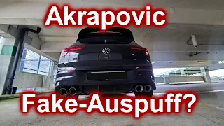 Golf 8 R mit Fake-Auspuff? Akrapovic Endoskop