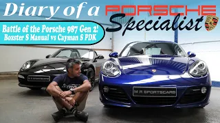 Porsche 987 Gen 2 Cayman S vs Boxster S Manual vs PDK! Episode 5 Diary of a Porsche Specialist