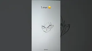 How to Draw Goku in 10sec, 10mins, 10hrs #shorts